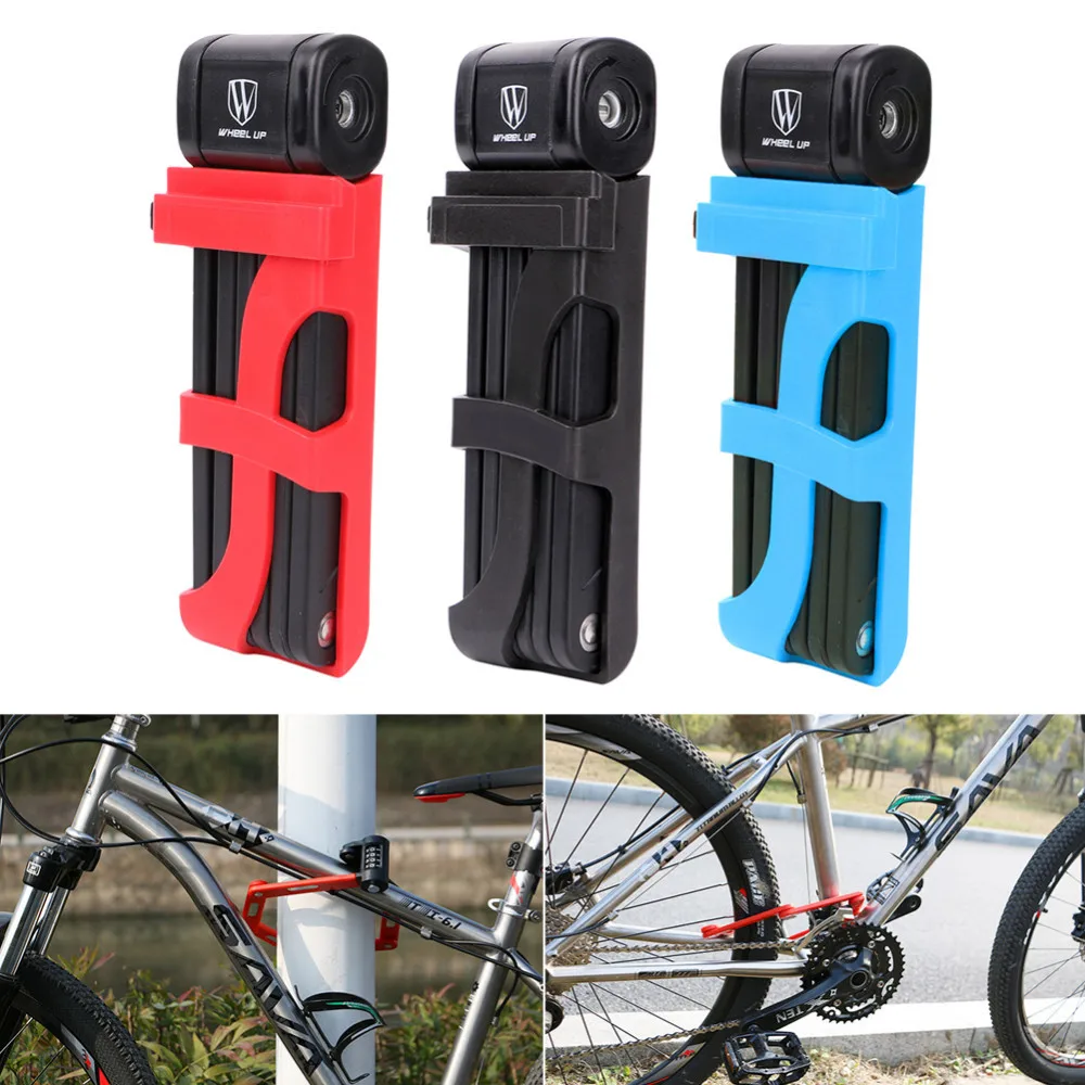 

Cycling Bicycle Lock Anti-Hydraulic-Pressure Shear Mountain Bike Lock Folding Safe Code Lock With Upgraded Keys Bike Accessories