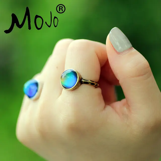 1 PC Antique Bronze Plated Color Changing Mood Rings Changing Color Temperature 1 PC Antique Bronze Plated Color Changing Mood Rings Changing Color Temperature