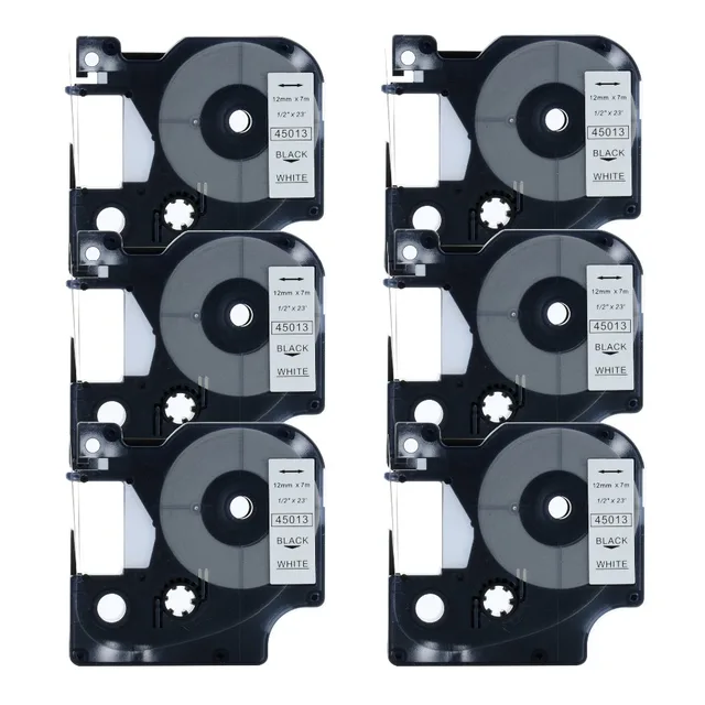 Best Offers 10pcs/lot 45013 12mm Black on White 100% Compatible for DYMO D1 LabelManager Label Printers Ribbon Cassette Best Offers 10pcs/lot 45013 12mm Black on White 100% Compatible for DYMO D1 LabelManager Label Printers Ribbon Cassette