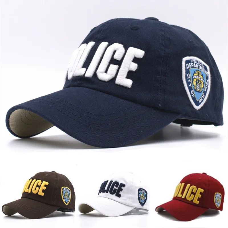 

High Quality children Police Cap Boys Girls Hat Baseball Cap Men Snapback Caps Adjustable Snapbacks For Adult