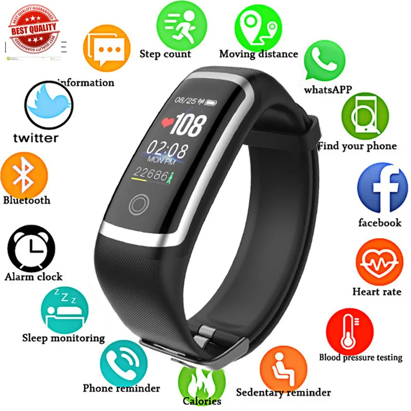 

Girl Fitness Tracker M4 Smart Heart Rate Monitor Bracelet Calories Waterproof IP67 Smart Band Fashion Watch for iOS Android