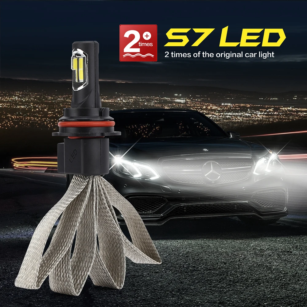 

Super Bright Car S7 Auto Headlamp Fog Light Headlight Bulbs12v 24V 72w COB LED H1 H4 H7 H27 H3 HB3 HB4 H11 H13 9004 9007 6000K