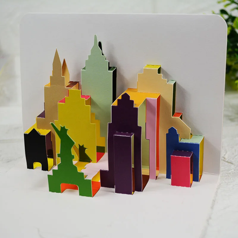  3D Folding type invitation card Greeting Card Love Romantic Birthday Wedding Aniversary - 32985250341