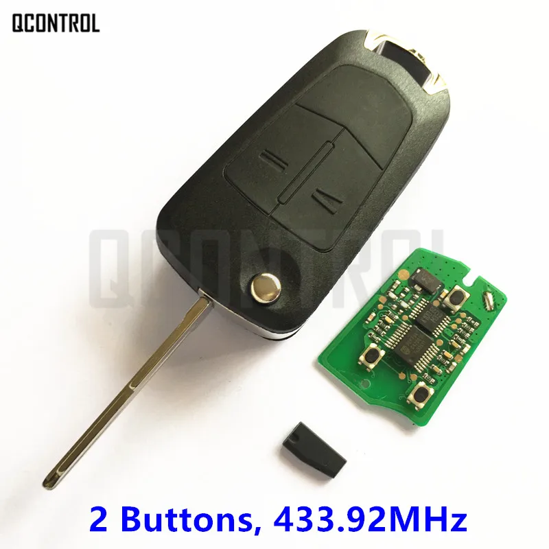 QCONTROL Автомобильный Дистанционный ключ 433 92 МГц для Opel Vauxhall Antara 2 кнопки дверной