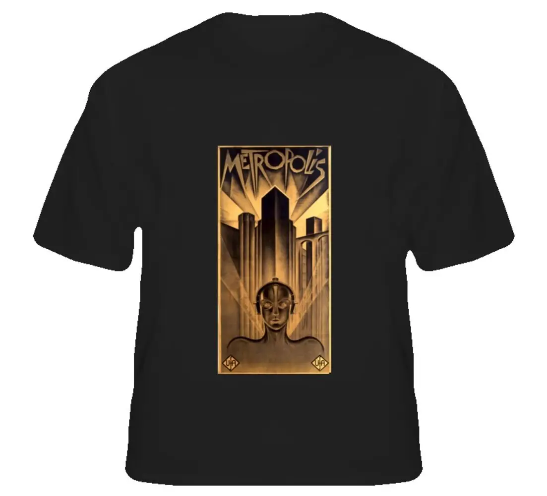Metropolis винтажная Sci-Fi в стиле старых плакатов с героями мультфильмов футболка