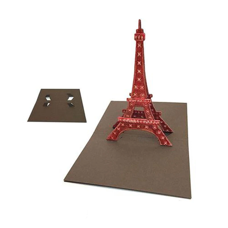 

New Eiffel Tower Pop Stand Metal Cutting Dies Stencil for DIY Scrapbooking Album Paper Cards Decorative Handmade Crafts Die Cuts