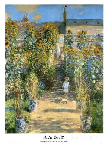 

Garden at Vetheuil Claude Monet garden oil painting reproduction Hand painted High quality