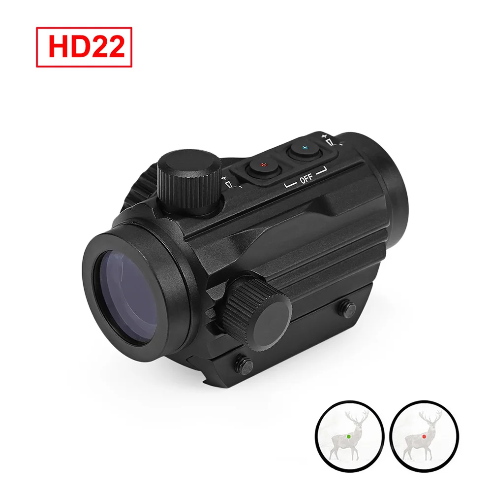 

Outdoor Tactical 1X22 Red Green 5 MOA Dot Scope Holographic Sight Picatinny 20MM Weaver Rail Hunting Optics Riflescopes