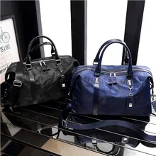 Camouflage PU Leather Men’s Sports Gym Bags Classic Travel HandBag Fitness Training Shoulder Bags With Independent Shoes Pocket