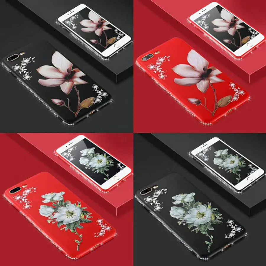 

Flower Silicone Phone Case For Huawei P9 P8 Lite 2017 P20 Lite Pro Mate 10 Lite Nova 3e 2i Nova 2 Lite Cover Glitter Back Case