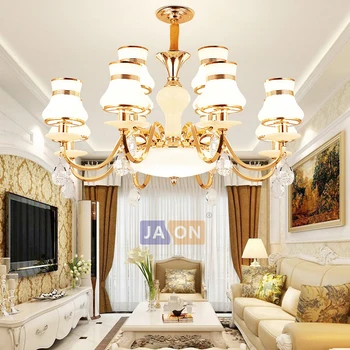 

led e14 Postmodern Iron Crystal Glass Golden LED Chandelier Chandelier Lighting LED Light LED Lamp For Foyer Dinning Room