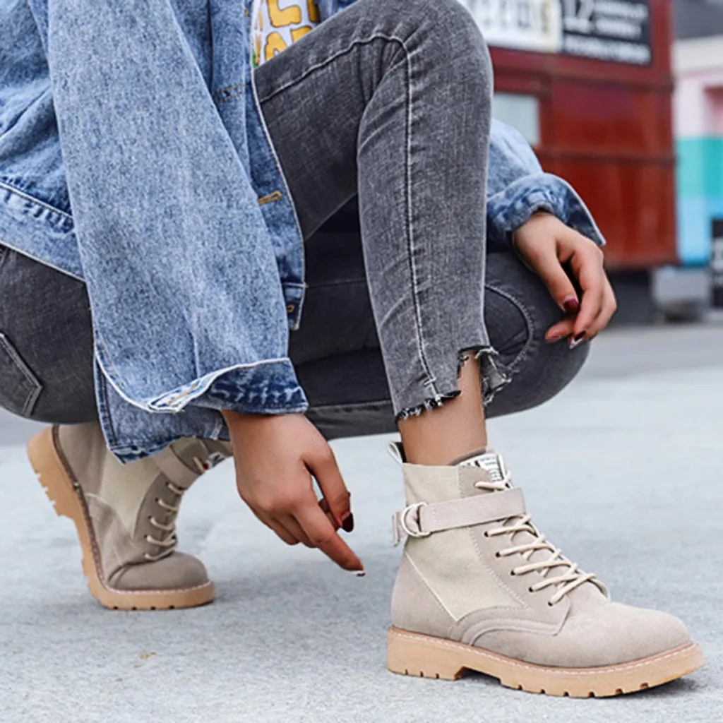 

Solid Color Women Boots Europe and America Ankle Snow Boots Female Warm Strap High Quality Botas Mujer ghnb