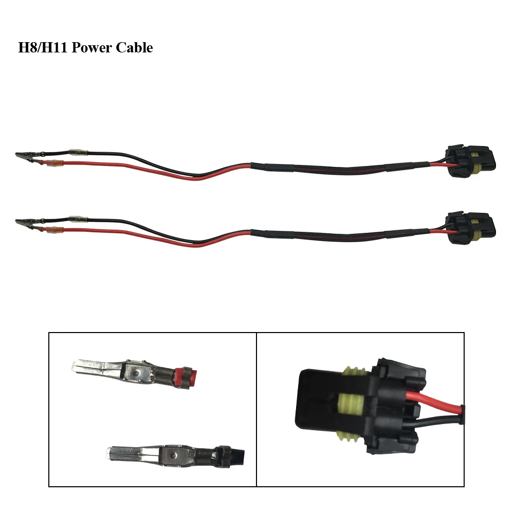 SUKIOTO 1 Pair H1 Power Cable Connector Wire Plug HID Xenon Ballast Input Power Cord Extension Cable Harness H7 9005 9006 H11 H8