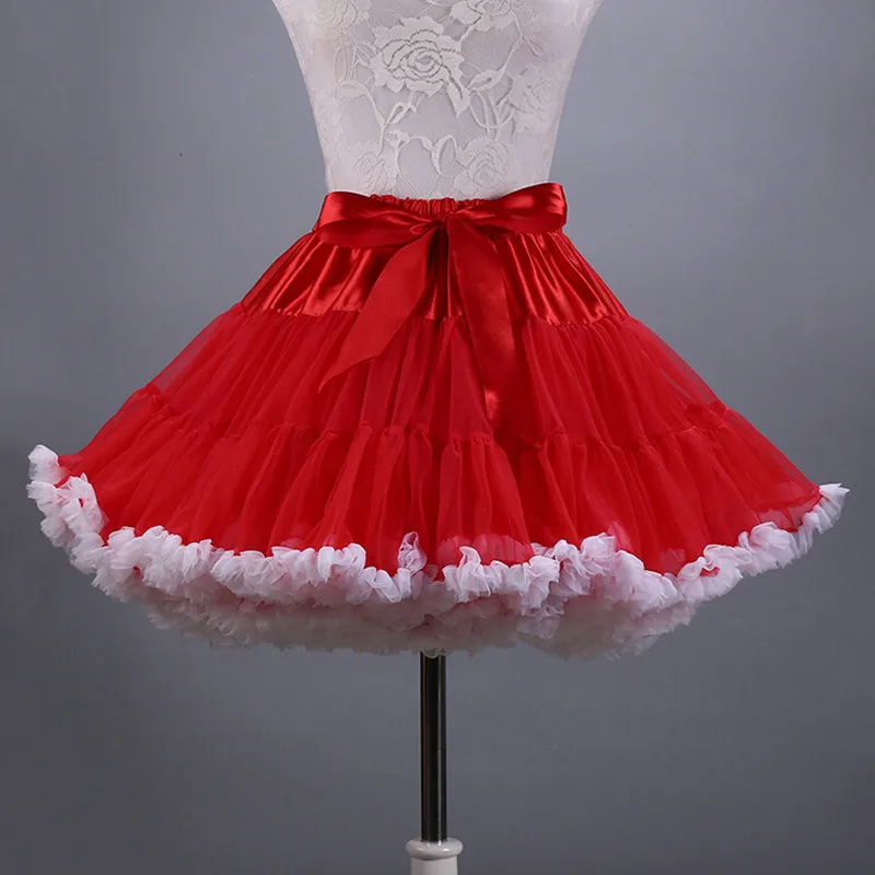 

2020 Short Petticoat Woman Underskirt soft Tulle Bridal Petticoat Ruffled Knee Length Colorful New arrival cause dresses