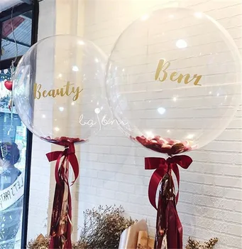 

50pcs 18inch Clear Bubble Balloons Transparent Helium Balloons Wedding Brithday Party Decor Globos Diy Love Valentine's Day