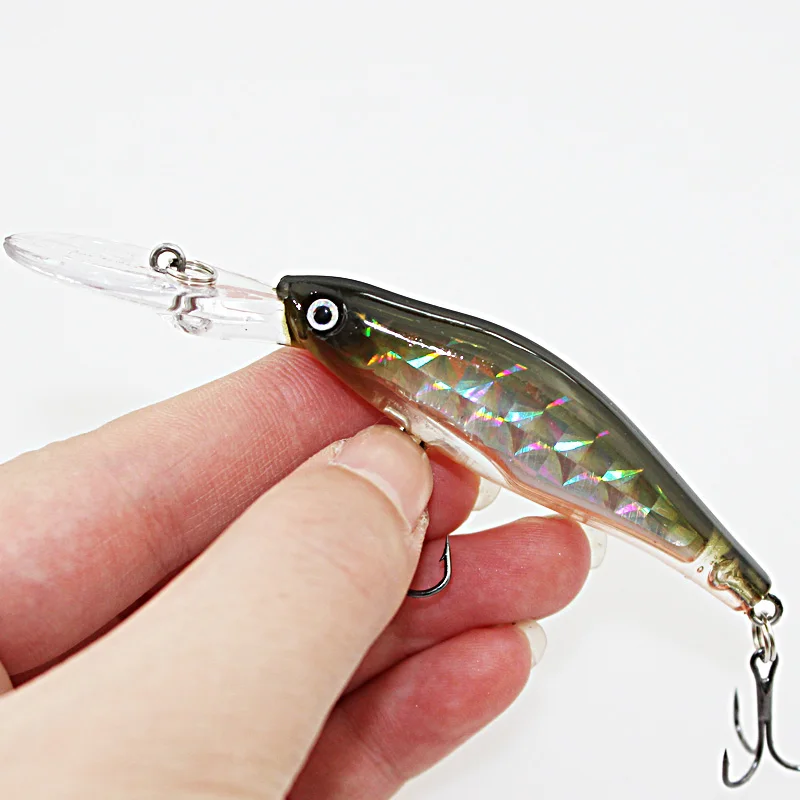  1pcs 9.5cm 7g Wobblers Fishing Tackle Pesca 3D Eyes Minnow Fishing Lure Swim Crank Bait Artificial Lures 6# Hook MI024 