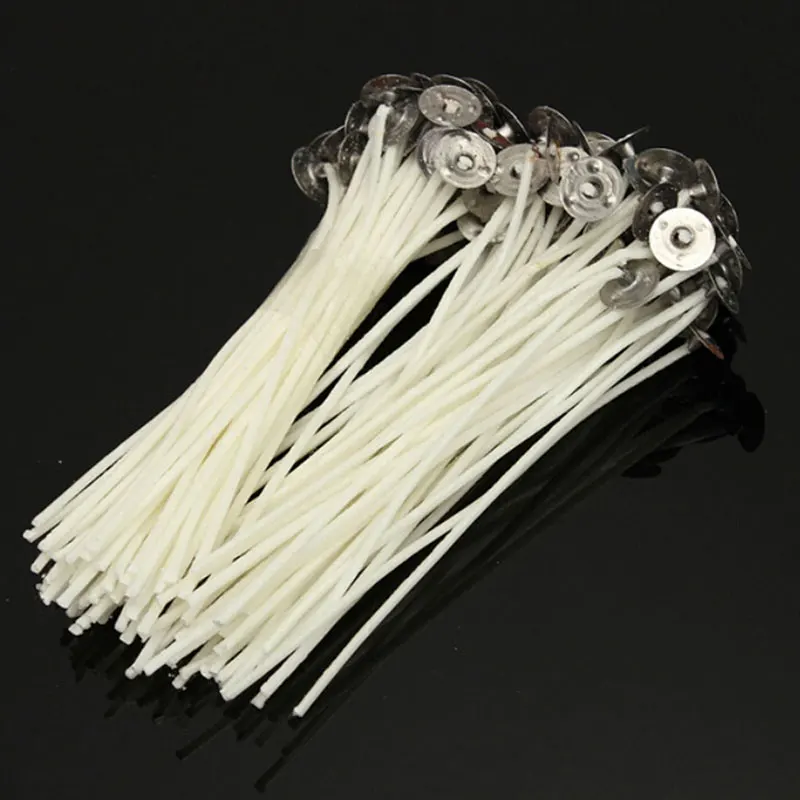 

30pcs 10cm DIY Candle Wick Pre Waxed With Sustainers Cotton Coreless Tool Kit