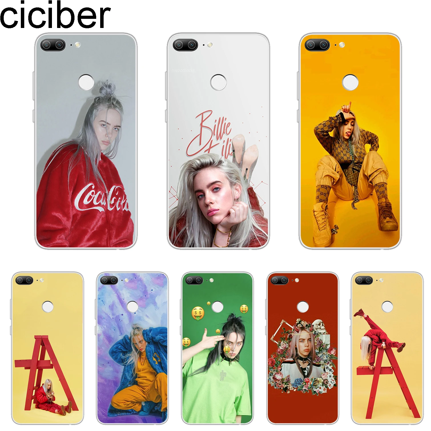 Ciciber чехол для Huawei Honor 10 9 8 Pro Lite X C Play чехлы телефонов Y 7 6 5 Prime 2017 2018 2019 TPU Billie eilish |