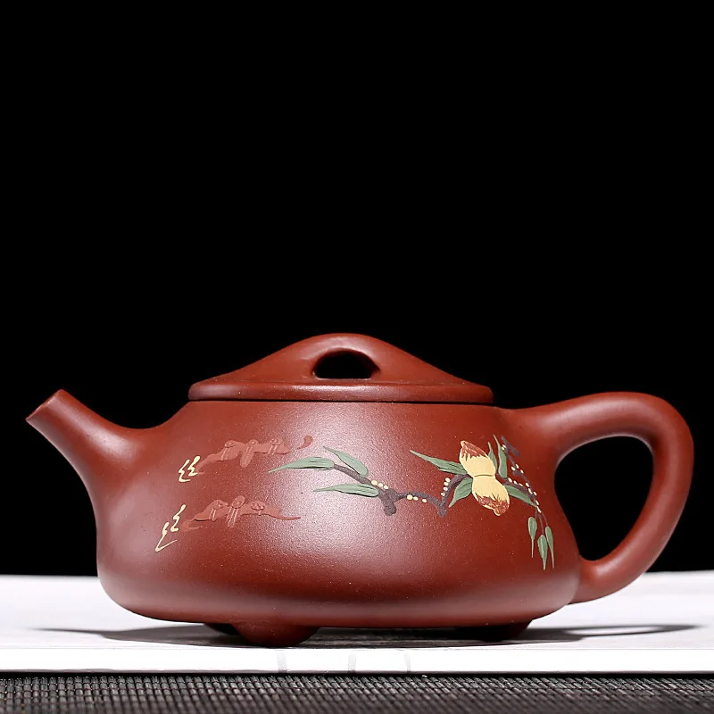 

Handmade Yixing Tea Pot Ore Mud Purple Clay Shi Piao Teapot Drinkware