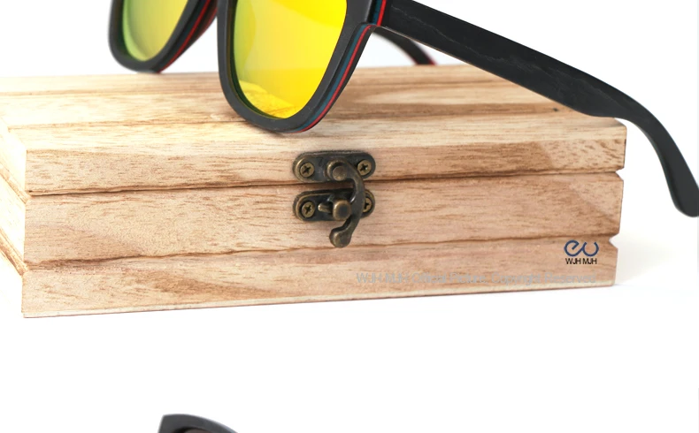 Черный бренд дизайнерский деревянный Sung lass женские поляризованные серый натуральный деревянный скейтборд с оригинальной коробкой винтажные очки
