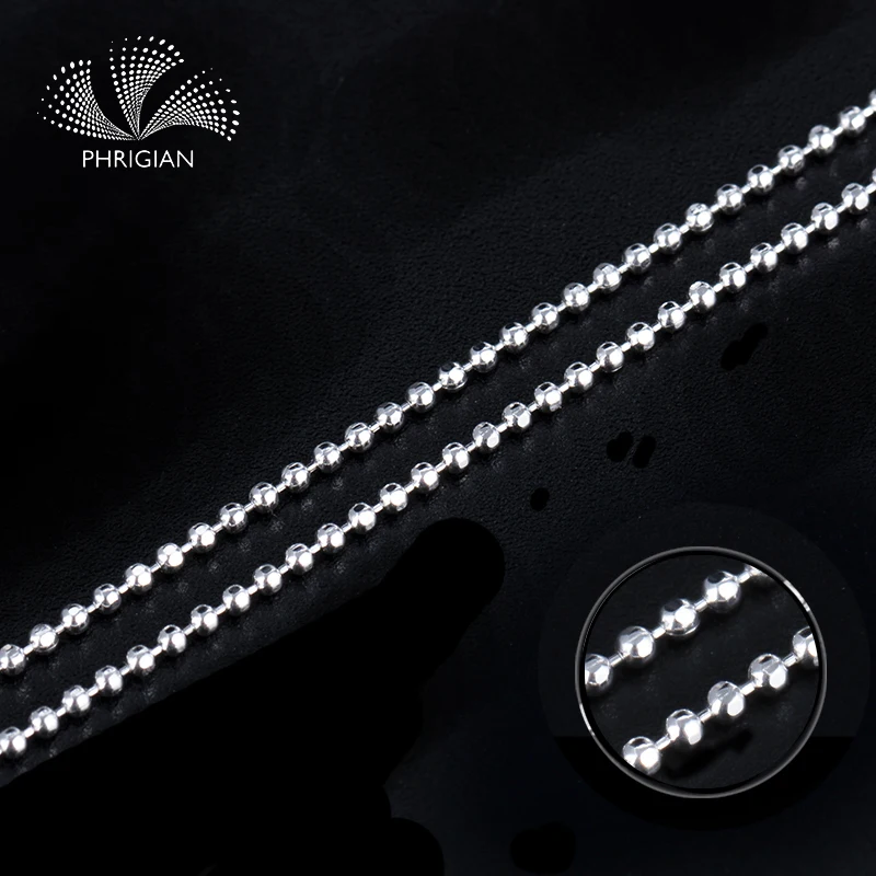 

NOT FAKE Jewelry S925 Sterling Silver 925 chain 1mm beads beaded 16 18inch Italy finding exquisite lot bulk