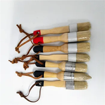 

7PC Hand tool set Wooden Handle Chalk Paint Pointed Brush Bristle Chalk Oil Paint Painting Wax Brush Artist Art Supplies hand