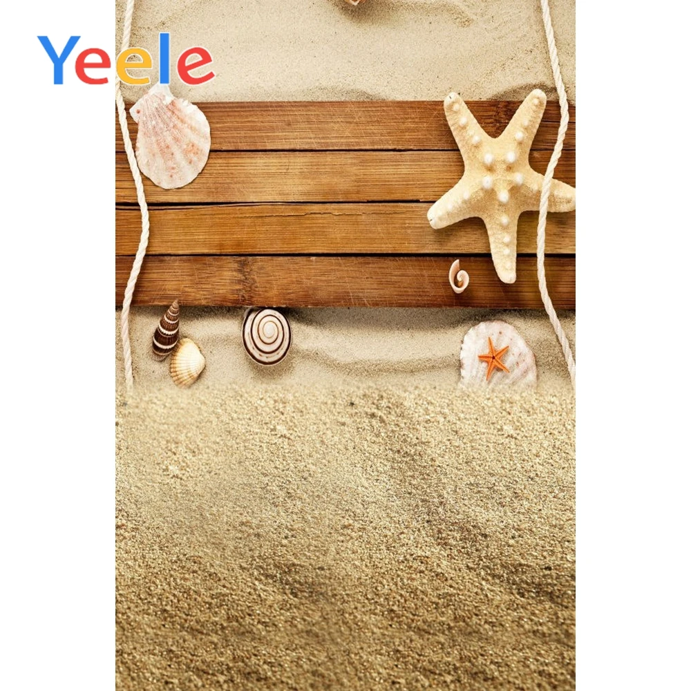 

Yeele Seaside Beach Shell View Professional Child Photography Portrait Backdrops Wood Photographic Backgrounds For Photo Studio