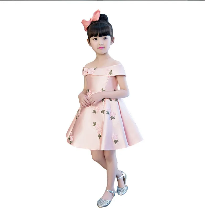 

Korean Sweet Children Girls Princess Party Dress Kids Baby Wedding Birthday Evening Flowers Dresses Pageant Clothes H03