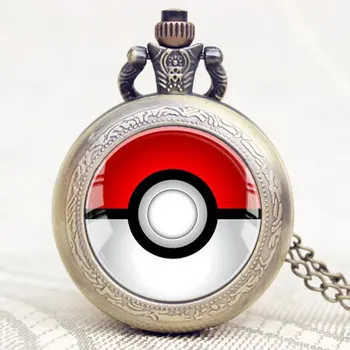 

Pokemon Go Game Theme Quartz Pocket Watch With Chain Pendant Gift For Men Women Relogio De Bolso