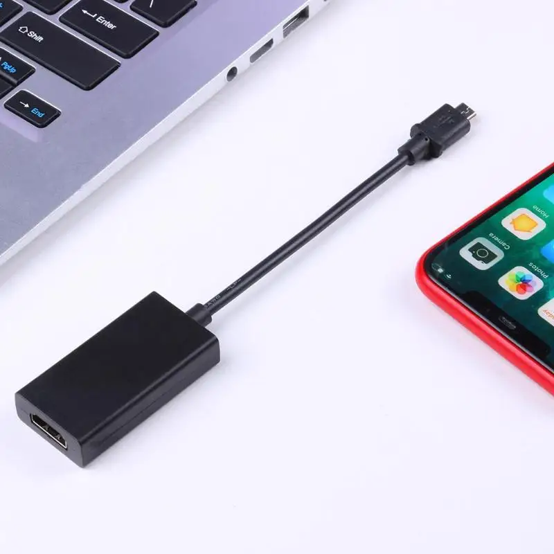 Кабель адаптер с Micro USB папа на HDMI мама 5 контактным Мама 11pin папа| |