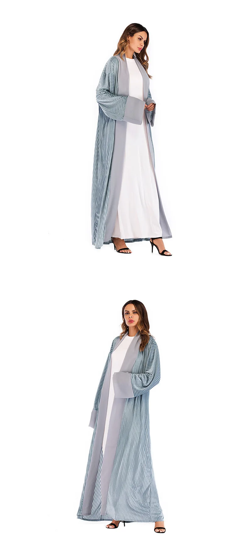 Мусульманское зимнее бархатное длинное платье абайя, кардиган, длинное платье, кимоно Джаба, Рамадан, Арабский исламский кафтан, Турецкая служба культа