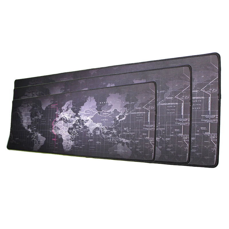  400X900X3mm Large Mousepad 5 Sizes Black World Map Gamer Mouse Mat Computer Extended Mouse Mat for 