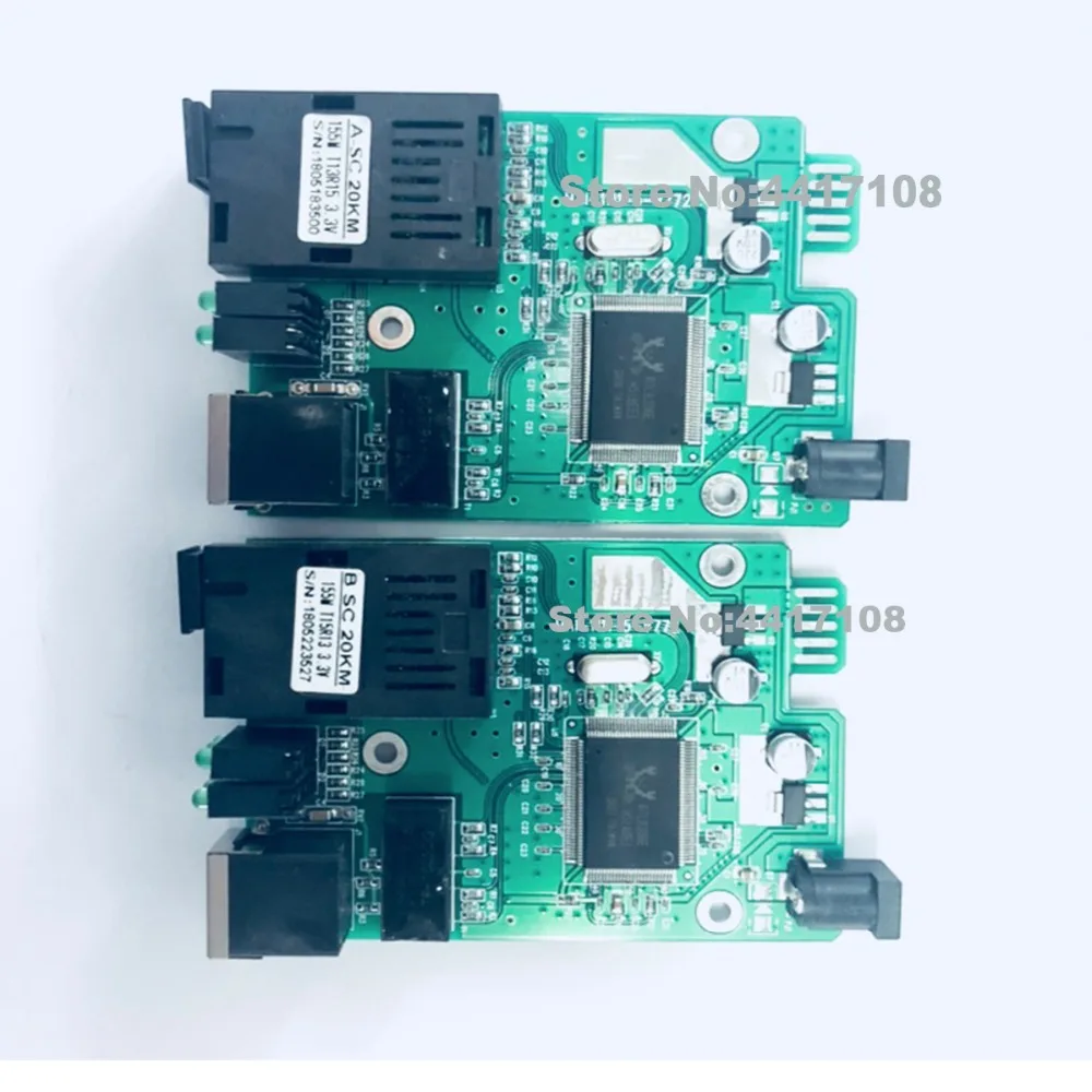 

High Quality Realtek8306E Optical Fiber Media Converter Fiber Transceiver 100M Full PCBA with Fiber module 1 pair