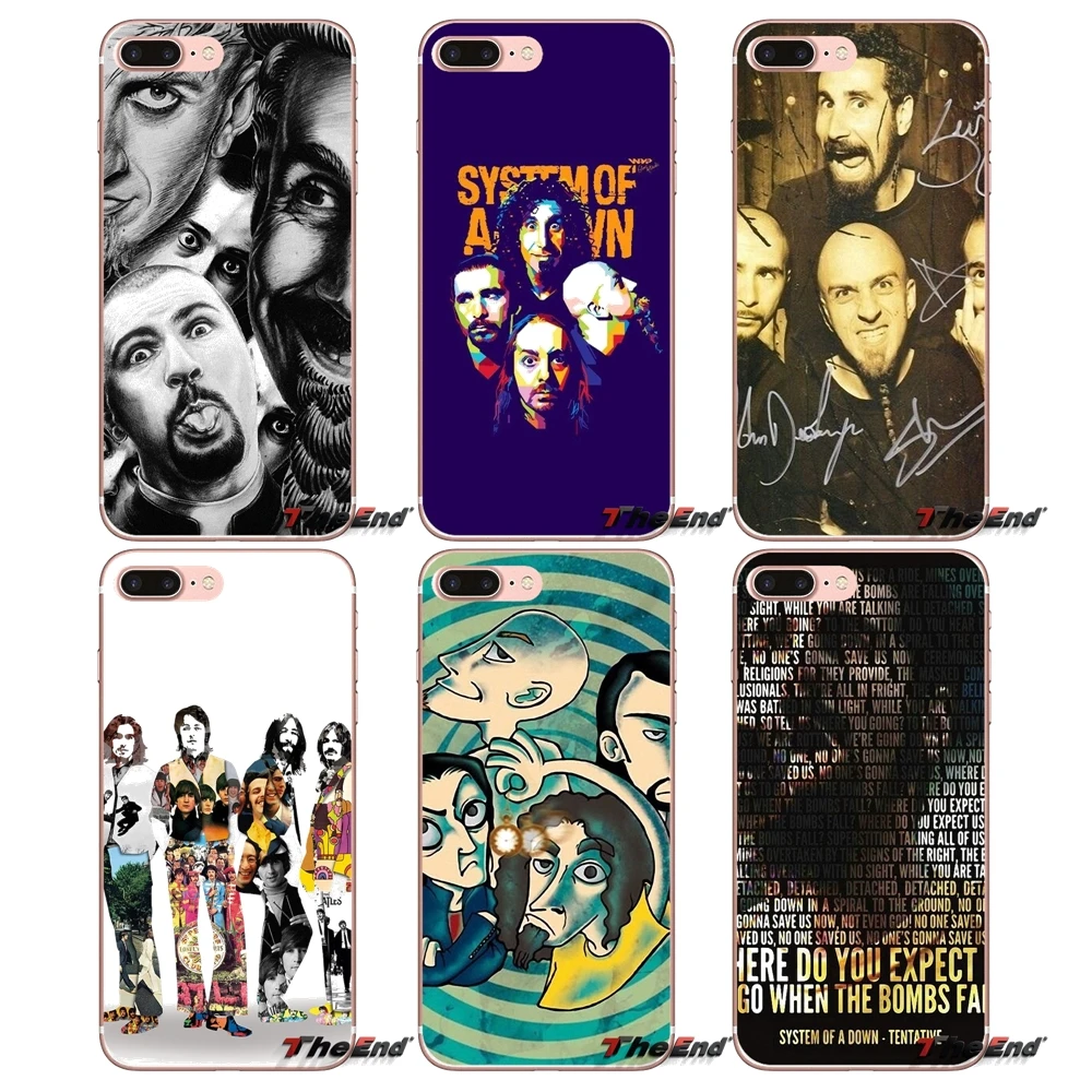 

System Of A Down Soft Cell Phone Case Cover For Apple iPhone X 4 4S 5 5S SE 5C 6 6S 7 8 Plus 6Plus 7plus 8plus Fundas Coque