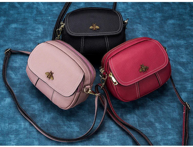 Women genuine leather crossbody bag 9-1