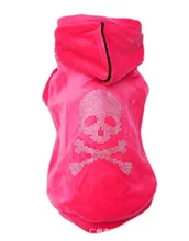 2015 New Trade Dog Clothes Velvet Drilling Skull Couple Wear Pullovers Dog Clothes Pet Shop