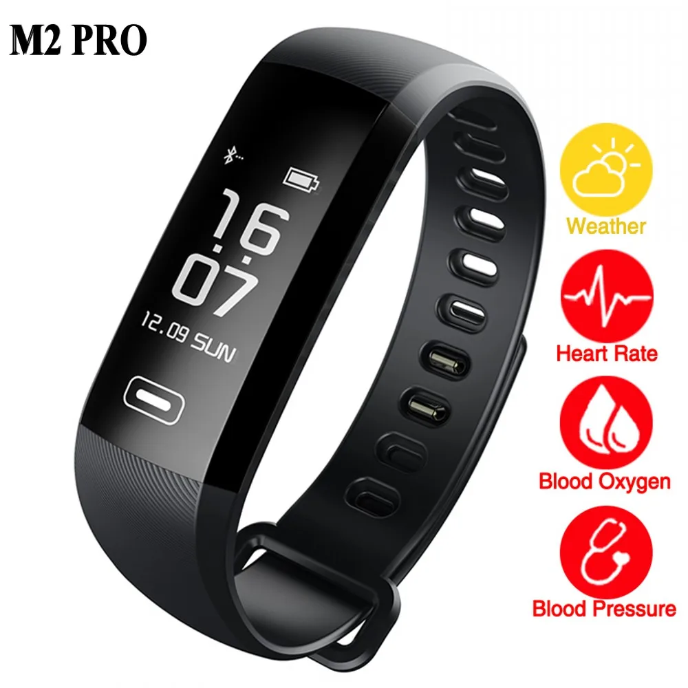 Смарт браслет M2 Pro фитнес часы с монитором сердечного ритма кислородом крови