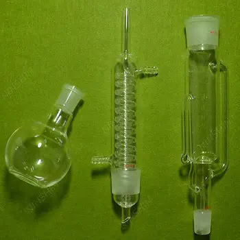 

250ml,Glass Soxhlet Extraction Body & Coil Condenser,One Flat Bottom Flask