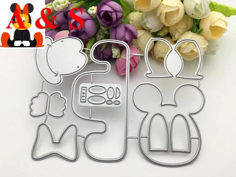 

Q95 METAL CUTTING DIES Puzzle Mouse build up Scrapbook card invitation paper craft party decor embossing stencil cutter