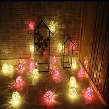 4 см, белые, розовые, ротанговая Пальма клубок Светодиодная лампа 5 м 28 светодиодов, волшебные рождественские лампы для дома Свадебная вечеринка украшения лампа для веранды AC220v/110 v