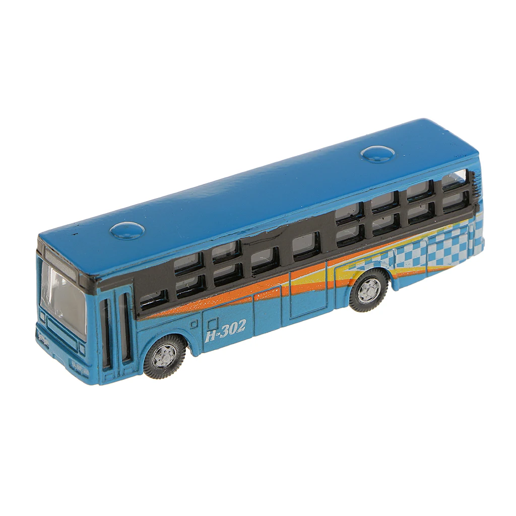 6pcs N Gauge 1:160 Scale Painted Model Bus For Parking Scenery Train Layout