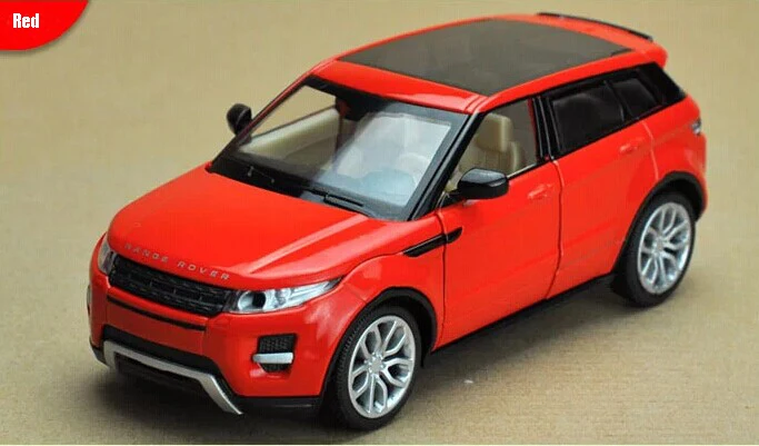 1:32 Масштаб литой металлический сплав роскошная модель автомобиля SUV для Range Rover Evoque Коллекционная модель автомобиля вытяжной звук и светильник - Цвет: Красный