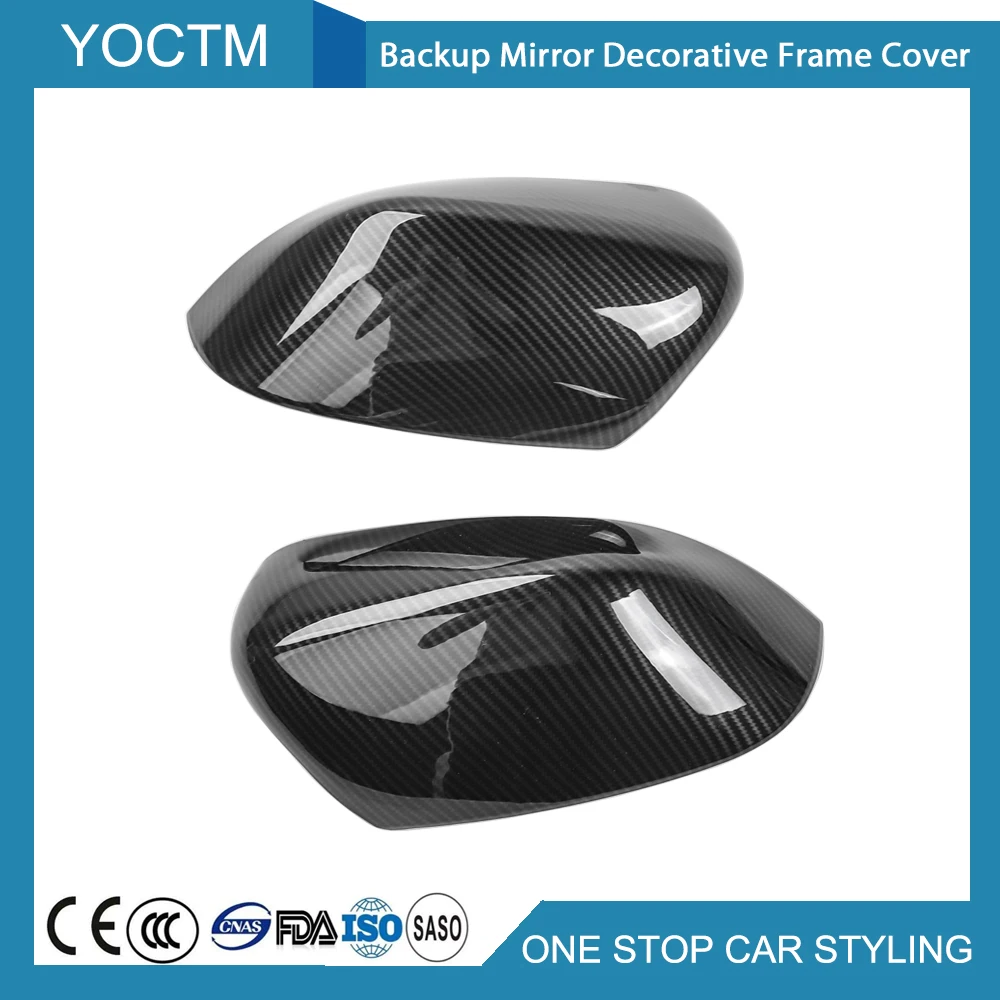 

Car Styling Automotive Rear View Mirror Housing Cover Carbon Fiber for Jeep Cherokee 2014-2016 Car Accessories External modeling