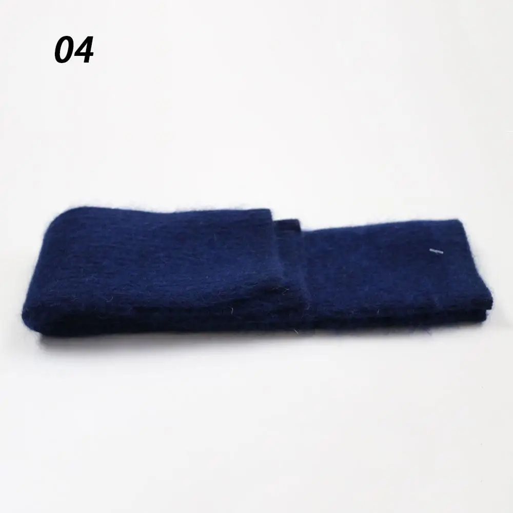 Sparsil, женские мягкие норковые кашемировые перчатки без пальцев, 40& 50 см, длина по локоть, одноцветные теплые варежки, Осень-зима, Длинные вязаные перчатки - Цвет: 04-Navy Blue