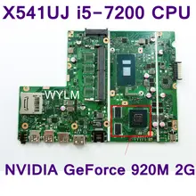 X541UJ i5-7200 Процессор NVIDIA GeForce 920M 2G N16V-GM-B1 Материнская плата Asus X541UJ X541UVK материнская плата для ноутбука протестированная