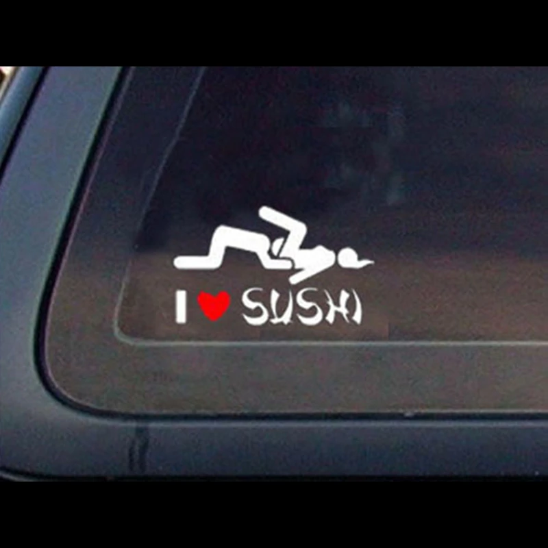 Наклейки для автомобиля I love Sushi наклейки на окна задний багажник Стайлинг