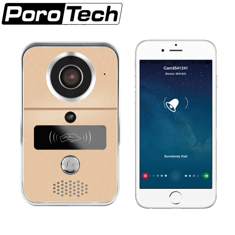 KW02C Smart Home Android iphone Video Wifi unclock Video Camera Phone Door bell support smart lock Wireless key card