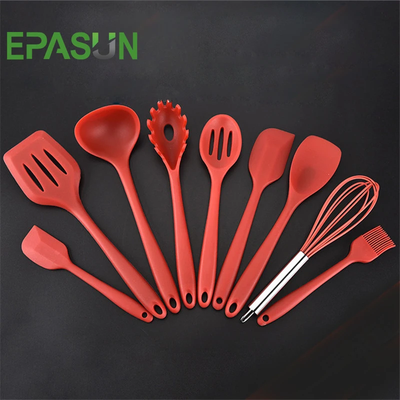 EPASUN 9 шт. силиконовые наборы кухонной утвари гаджеты Ложка инструменты шпатель
