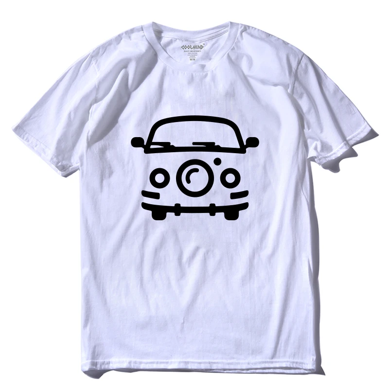 

COOLMIND CA0103A 100% cotton summer tee shirts summer car print men T shirt casual short sleeve Tshirt o-neck t-shirt male pthd