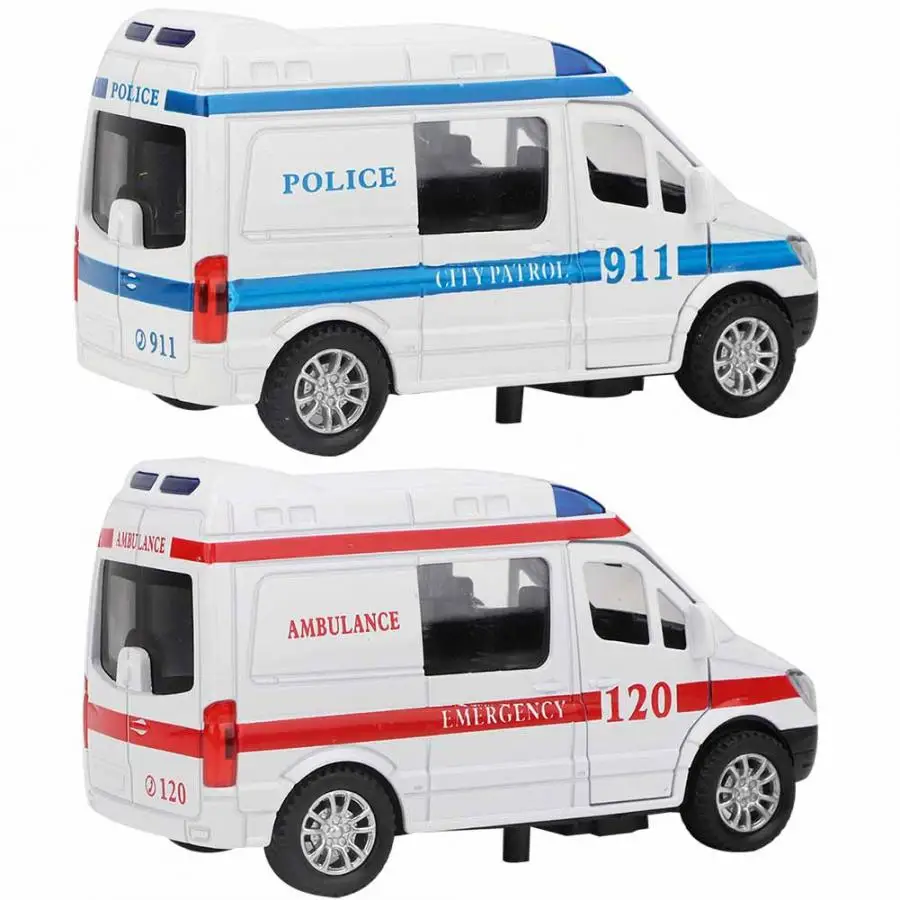 

1:32 Mini Stimulation Alloy Ambulance Car Sound and Light Model Toy Vehicle